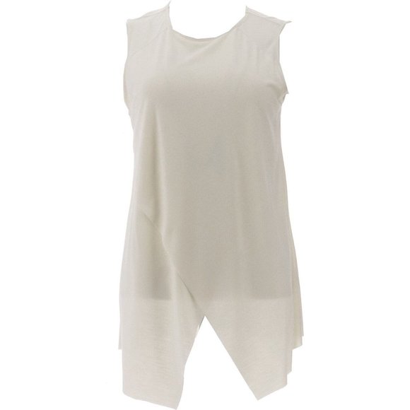NWT G BY GIULIANA CROSSOVER TANK TOP SOFT CREAM XXS - Picture 1 of 7